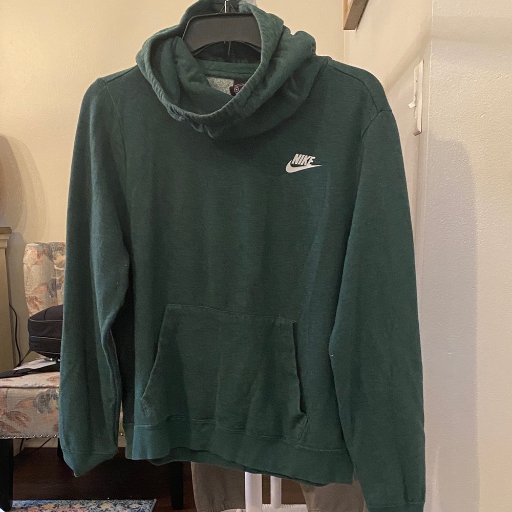 Nike Dark Green Turtleneck Hoodie